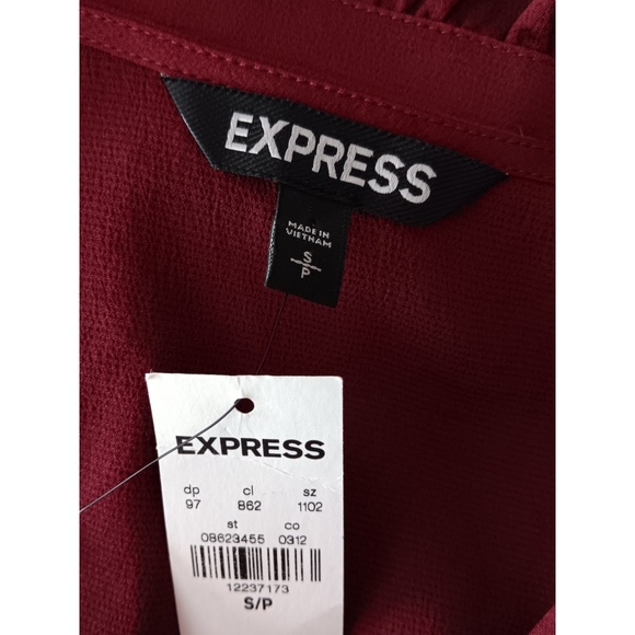 🆕️ Express Burgundy Peplum Blouse - Picture 7 of 8